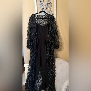 Julia Jordan Black Jumpsuit with Floral Overlay